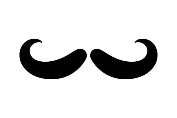 Hombre Mustache Silueta Negra Ilustración Vectorial — Archivo Imágenes Vectoriales