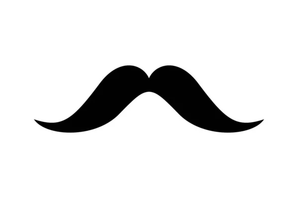 Hombre Mustache Silueta Negra Ilustración Vectorial — Archivo Imágenes Vectoriales