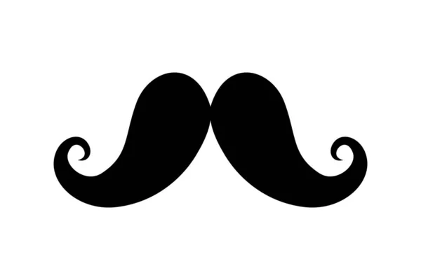 Hombre Mustache Silueta Negra Ilustración Vectorial — Archivo Imágenes Vectoriales