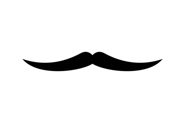 Hombre Mustache Silueta Negra Ilustración Vectorial — Archivo Imágenes Vectoriales