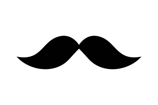 Hombre Mustache Silueta Negra Ilustración Vectorial — Archivo Imágenes Vectoriales