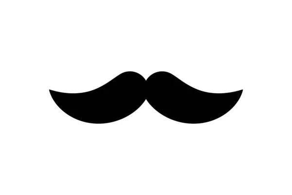 Männer Schnurrbart Schwarze Silhouette Vektorillustration — Stockvektor