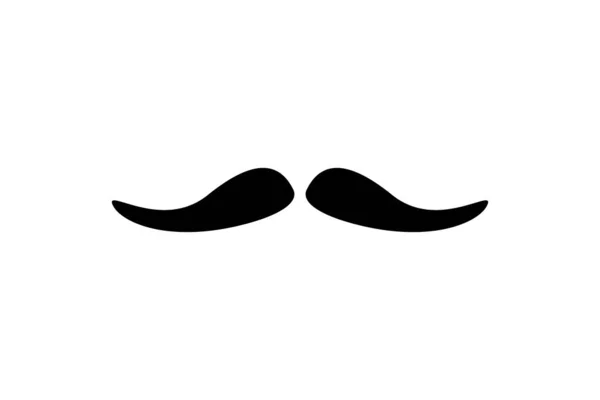 Men Mustache Black Silhouette Vector Illustration — Stock Vector