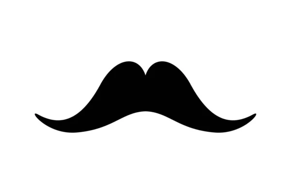 Hombre Mustache Silueta Negra Ilustración Vectorial — Archivo Imágenes Vectoriales