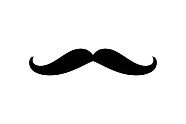 Men Mustache Black Silhouette Vector Illustration — Stock Vector