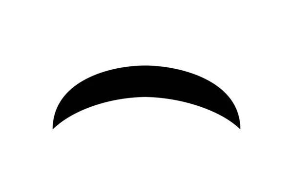 Män Mustache Svart Siluett Vektorillustration — Stock vektor