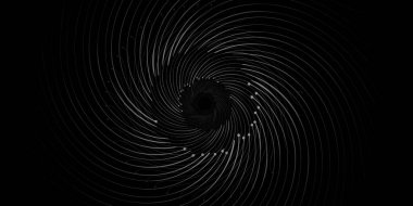 Solucan deliğini özetle. Geleceğin 3D portalı. Parçacıklı modern teknoloji vektör arkaplanı.