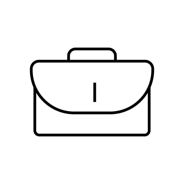 Briefcase Line Icon White Background Vector Illustration — Stock Vector