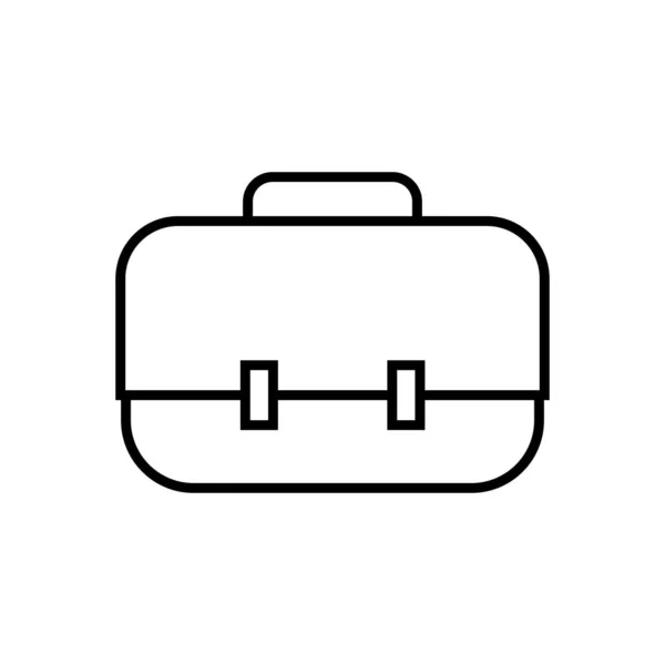 Aktentaschenzeilensymbol Auf Weißem Hintergrund Vektor Illustration — Stockvektor