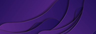 Lüks kağıt arka planda kesilmiş. Modern soyut dekorasyon, altın desen, yarım ton eğim, üç boyutlu. Koyu mavi geometrik şekiller ve altın dalgalar. Kapak şablonu Vektör illüstrasyonu EPS 10.