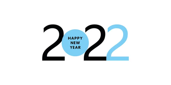 2022 Happy New Year Logo Design Textu Šablona Pro Návrh — Stockový vektor