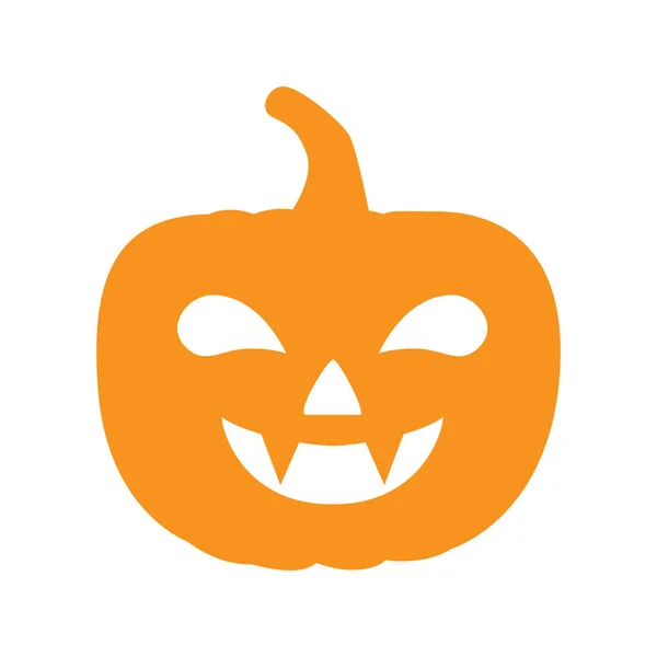 Halloween Dýně Vektor Ikona Ilustrace Izolované Bílém Pozadí — Stockový vektor