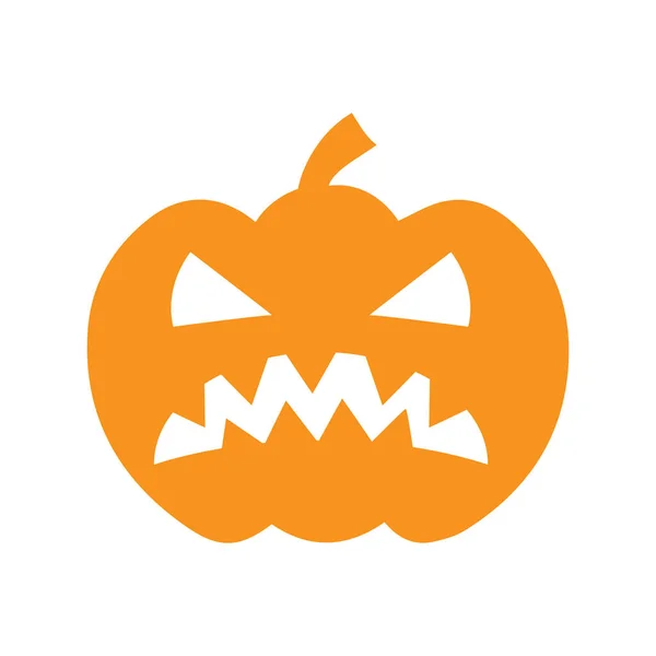 Halloween Dýně Vektor Ikona Ilustrace Izolované Bílém Pozadí — Stockový vektor