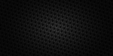 Koyu siyah Geometrik şebeke arka planı. Modern koyu soyut vektör dokusu.