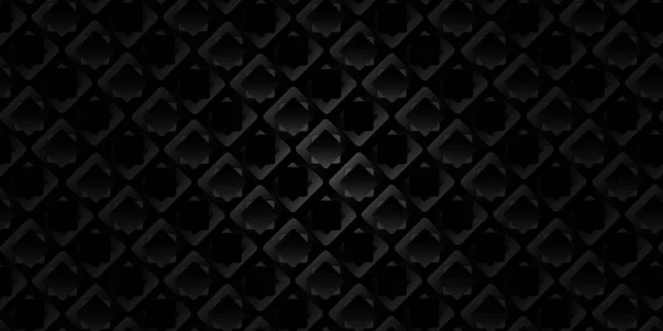 Fond Grille Géométrique Noir Foncé Texture Vectorielle Abstraite Sombre Moderne — Image vectorielle