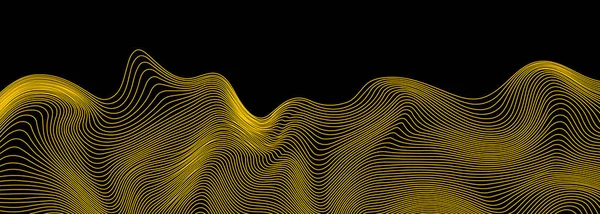 Абстрактные Волнистые Линии Черном Фоне Современный Вектор Заднего Плана Eps10 — стоковый вектор