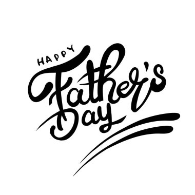 Babalar günün kutlu olsun. El yapımı mektup. Vektör beyaz arkaplanda izole edildi. EPS 10