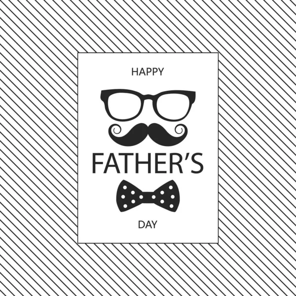 Happy Fathers Day Greeting Card Vector Illustration — Stock Vector