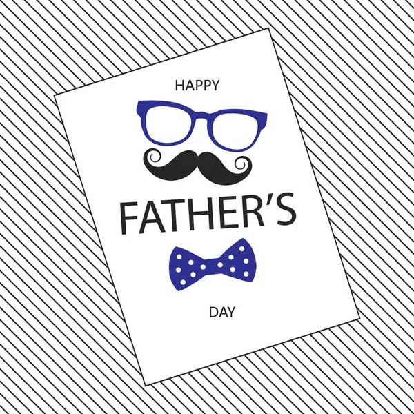 Happy Fathers Day Greeting Card Vector Illustration — Stock Vector