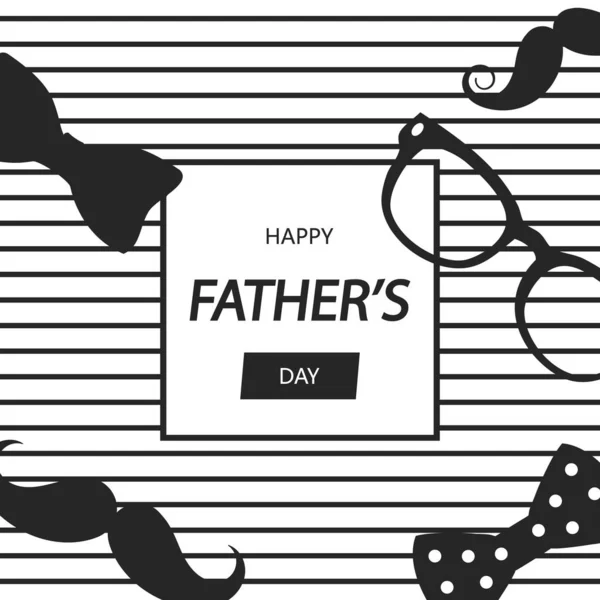 Happy Fathers Day Greeting Card Vector Illustration — Stock Vector