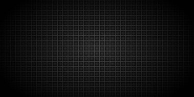 Koyu siyah Geometrik şebeke arka planı. Modern koyu soyut vektör dokusu.