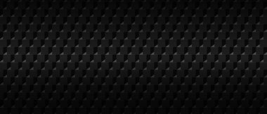 Koyu siyah Geometrik şebeke arka planı. Modern koyu soyut vektör dokusu.