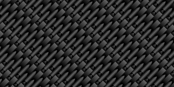 Dark Black Geometrické Pozadí Mřížky Moderní Tmavá Abstraktní Vektorová Textura — Stockový vektor