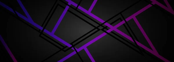 Koyu Siyah Neon Mozaik Arka Plan Modern Koyu Renk Soyut — Stok Vektör