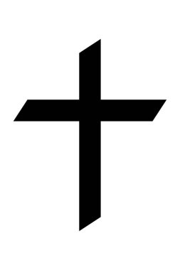 Bir çapraz simgenin vektör illüstrasyonu