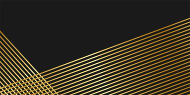 Siyah zemin üzerinde sarı çizgiler bulunan soyut geometrik çizimler