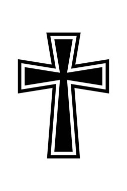 Bir çapraz simgenin vektör illüstrasyonu