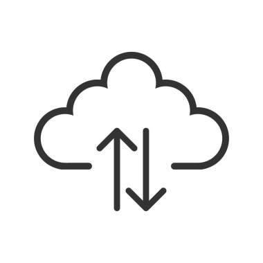 Bulut simgesini indirin. Vektör çizim.