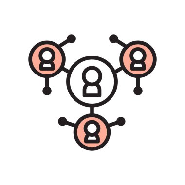 Ağ grubu, beyaz arkaplanda Takım simgesi