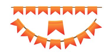 Renkli parti bayrakları. Vektör illüstrasyonu