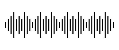 ses dalgası simgesi. düz dizayn. vektör illüstrasyonu.