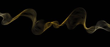 Kavisli çizgileri olan soyut bir arkaplan. Dalgalı geometrik tasarım. 3d illüstrasyon