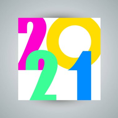 Mutlu yıllar 2021 kart arkaplanı 