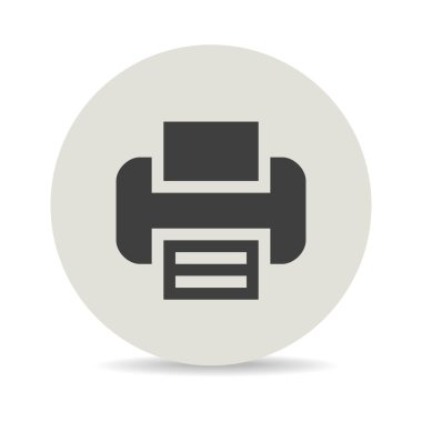 Yazıcı simgesi vektör illüstrasyonu