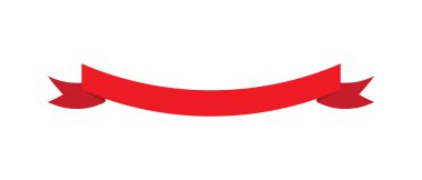 kırmızı kurdele beyaz arkaplanda izole edildi