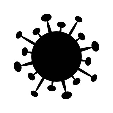 Virüs simgesinin basit vektör illüstrasyonu