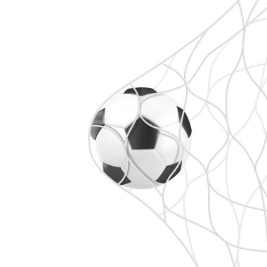 beyaz arkaplanda futbol topu