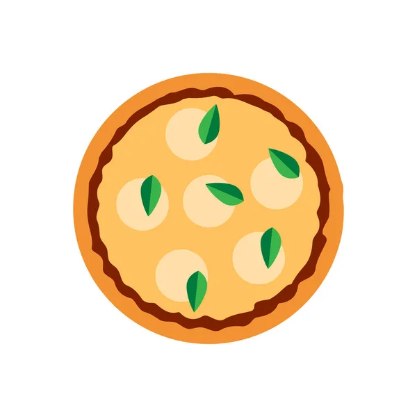 Deliciosa Pizza Vector Ilustración Blanco — Archivo Imágenes Vectoriales