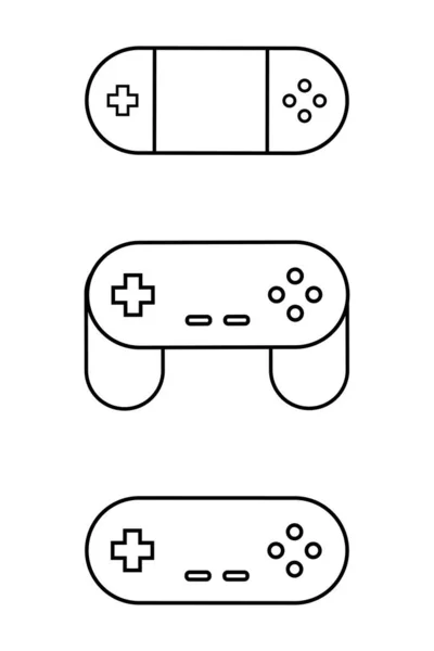 Uppsättning Gamepads Vektor Illustration Design — Stock vektor