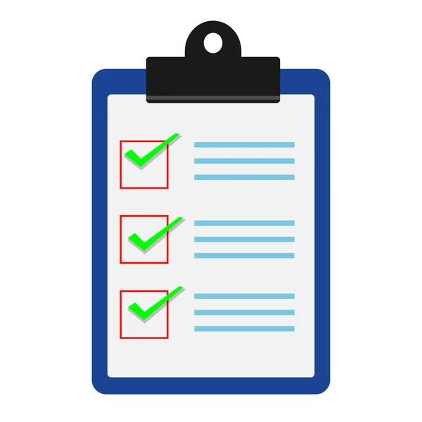 Checklist Web Icon Simple Design — Stock Vector