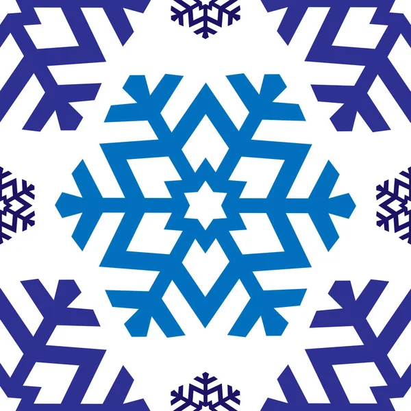 雪片で抽象的なシームレスパターン モダンスタイルのイラスト — ストックベクタ