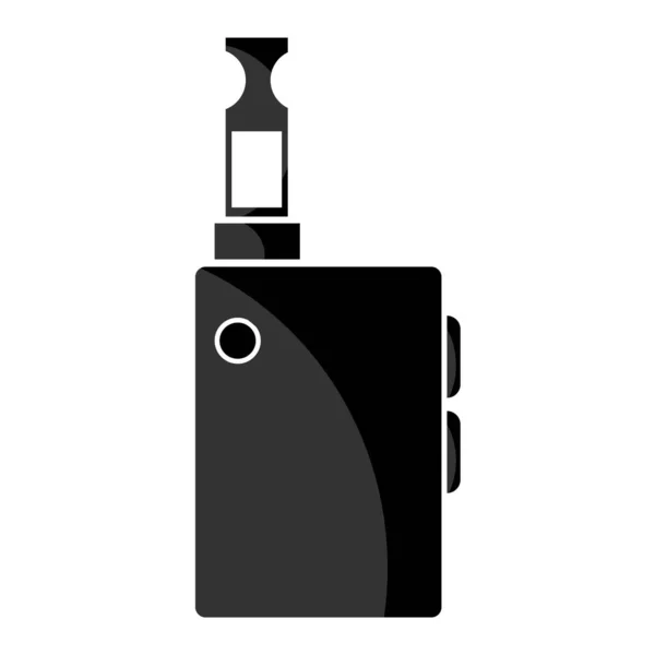 Tragbare Vaporizer Icon Design Schwarze Silhouette — Stockvektor