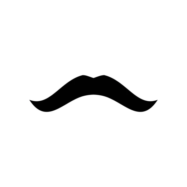 Hand Drawn Mustache Icon Illustration Vector White Background — Stock Vector