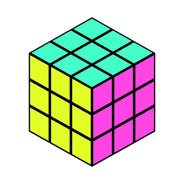 Icono Del Cubo Isométrico Cubos Vector Símbolo Para Diseño Web — Archivo Imágenes Vectoriales