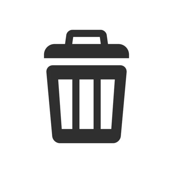 Rubbish Bin Vector Illustration White Background — Vetor de Stock