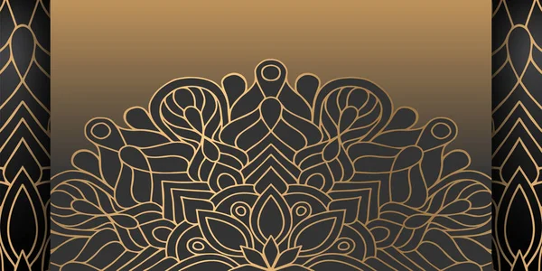 Magnifique Mandala Ornemental Luxe Fond Conception — Image vectorielle